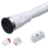 White Shower Curtain Rod tension no drill, 42 to 115 inch Adjustable Heavy Duty black shower tension curtain rod for bathroom Closet Windows