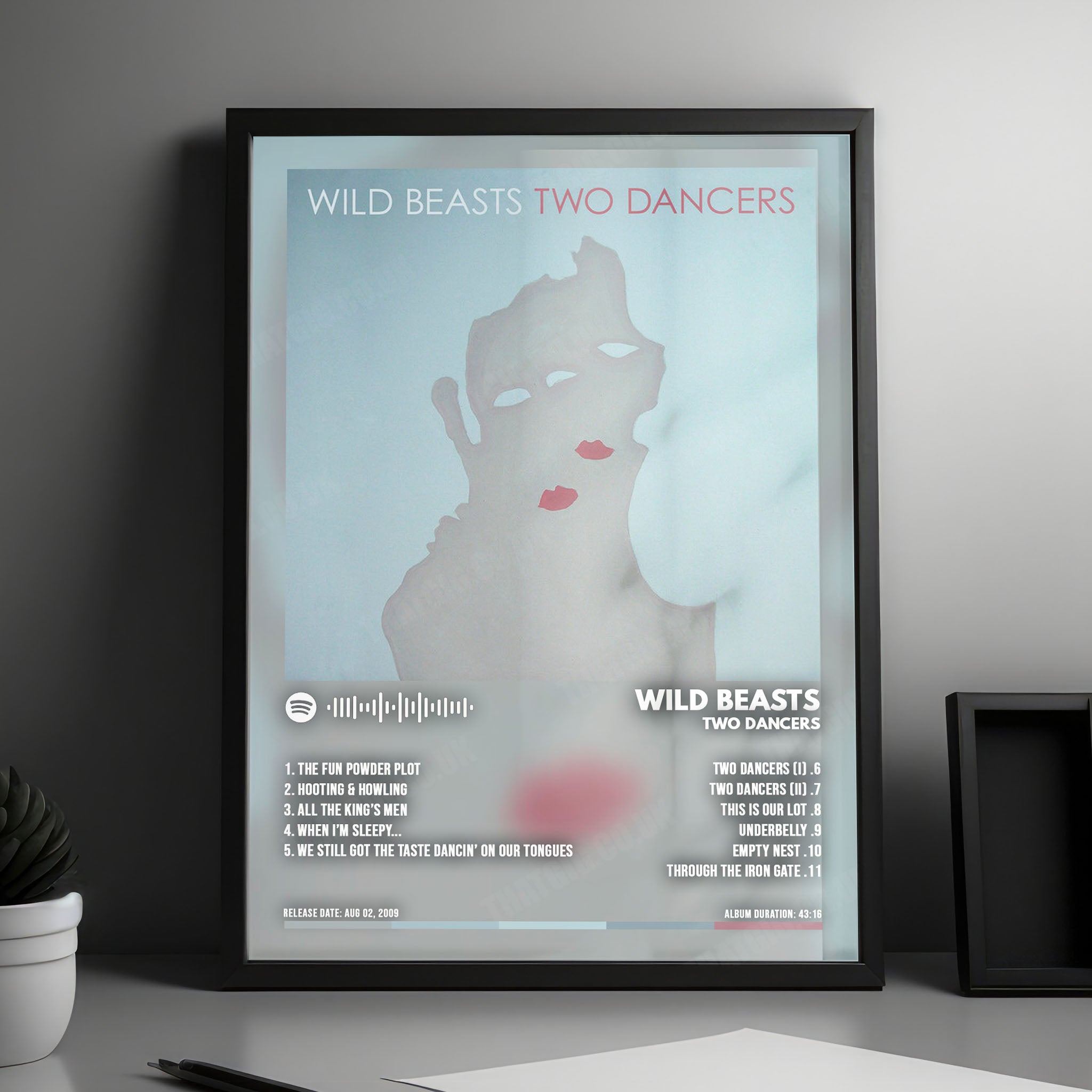 Wild Beasts "Two Dancers" Album Cover Poster - with Complete Tracklist