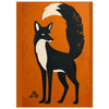 Modern Fox Poster - Scandinavian Woodland Animal Art - Retro Orange Minimalist Print for Home