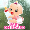 Baby On Board Princess Bottle Car Reflective Sticker
