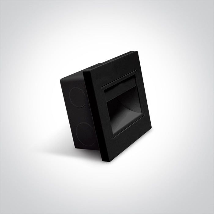 Indoor Square Wall Recessed - 68007- 1,5 W Wall recessed LED light, ideal for step and corridor illumination  Supplied complete with non-dimmable LED driver