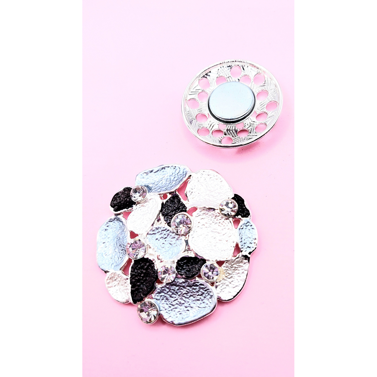 Abstract Magnetic Crystal Brooch