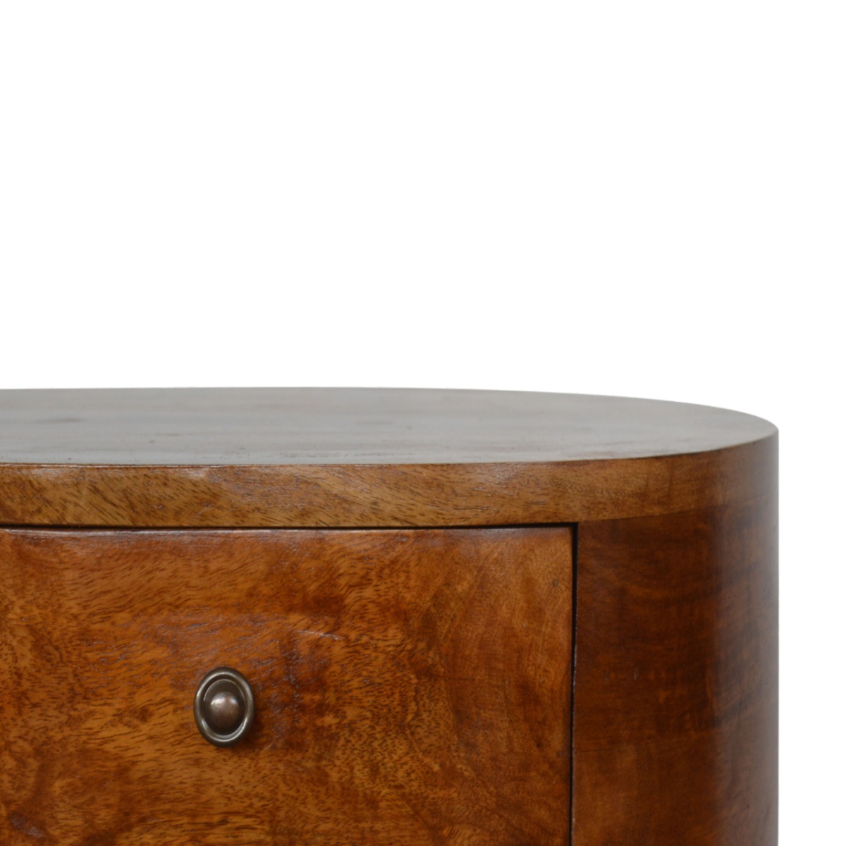 Artisan Furniture Solid Wood Chestnut Rounded Bedside Table