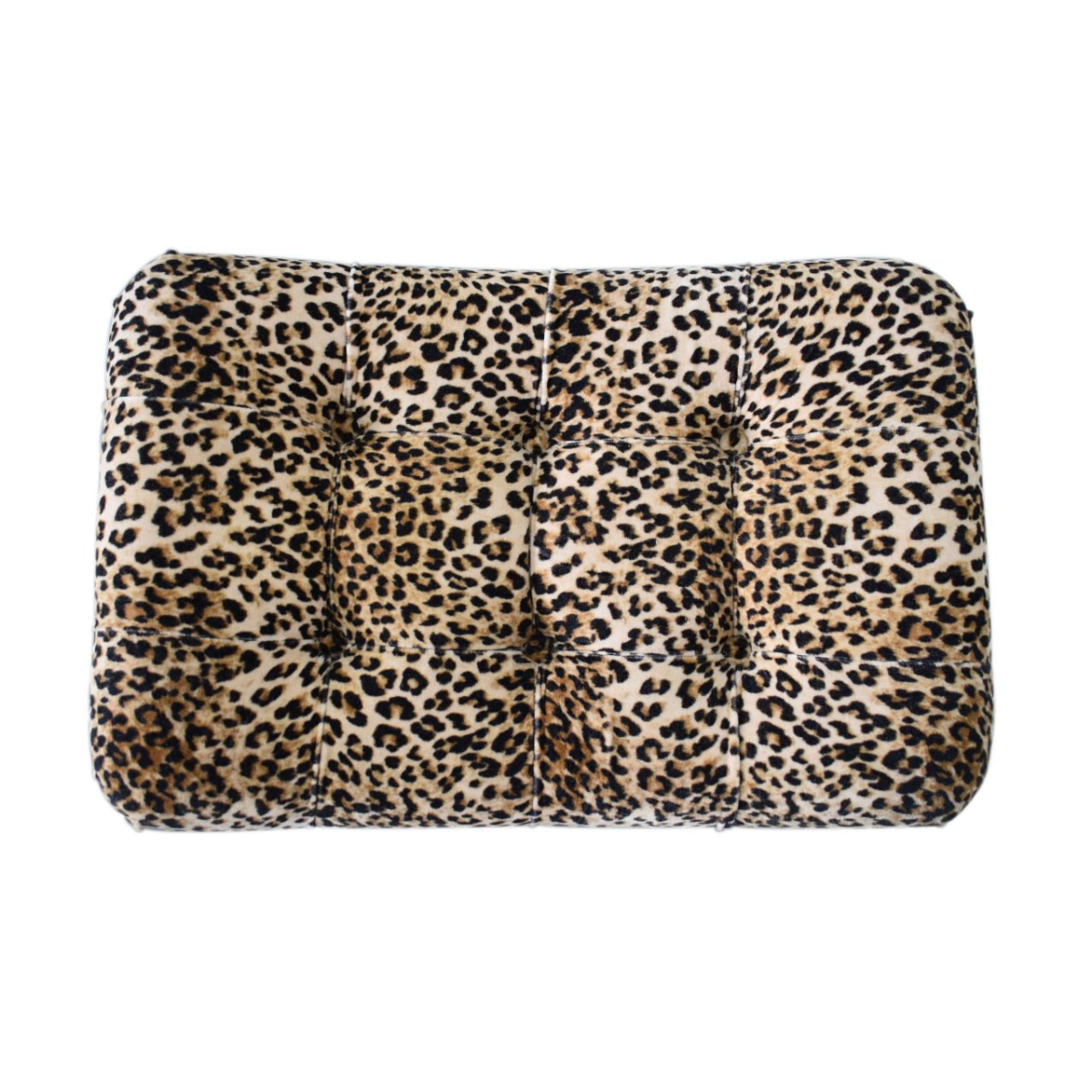 Artisan Furniture Solid Wood Leopard Print Curved Bench