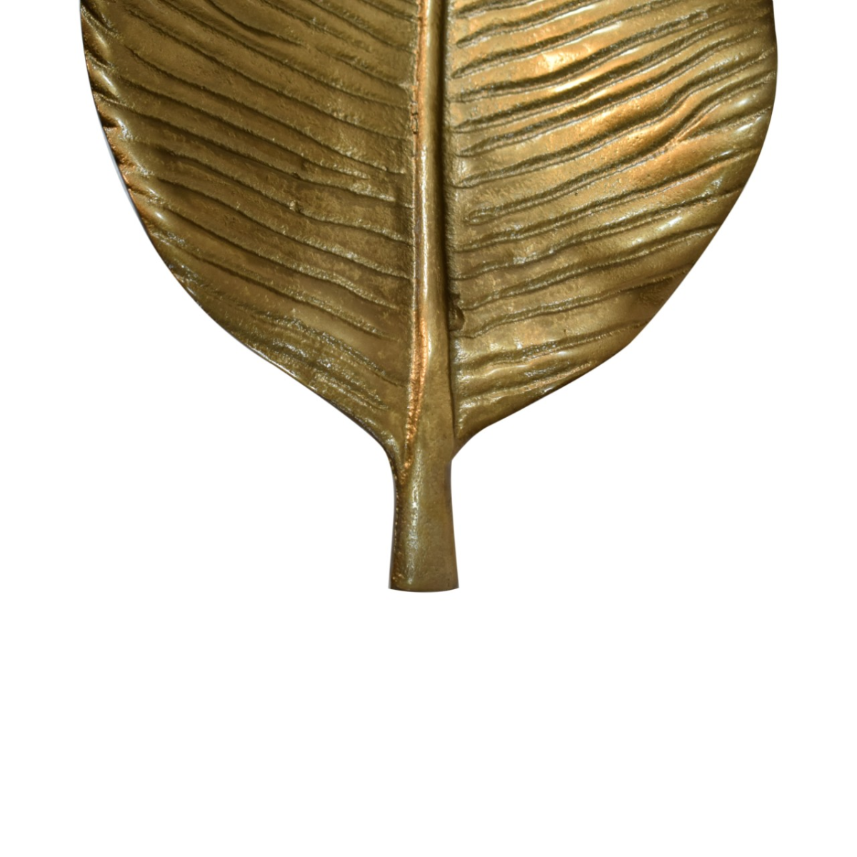 Artisan Furniture Antique Banana Leaf Tray, Brass Finish