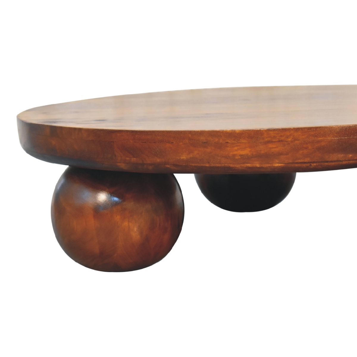 Artisan Furniture Solid Mango Wood Chestnut Central Ball Table
