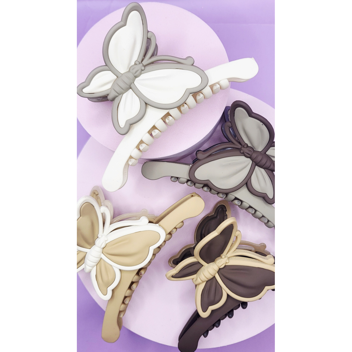 Butterfly Hair Clamps Pack of 12