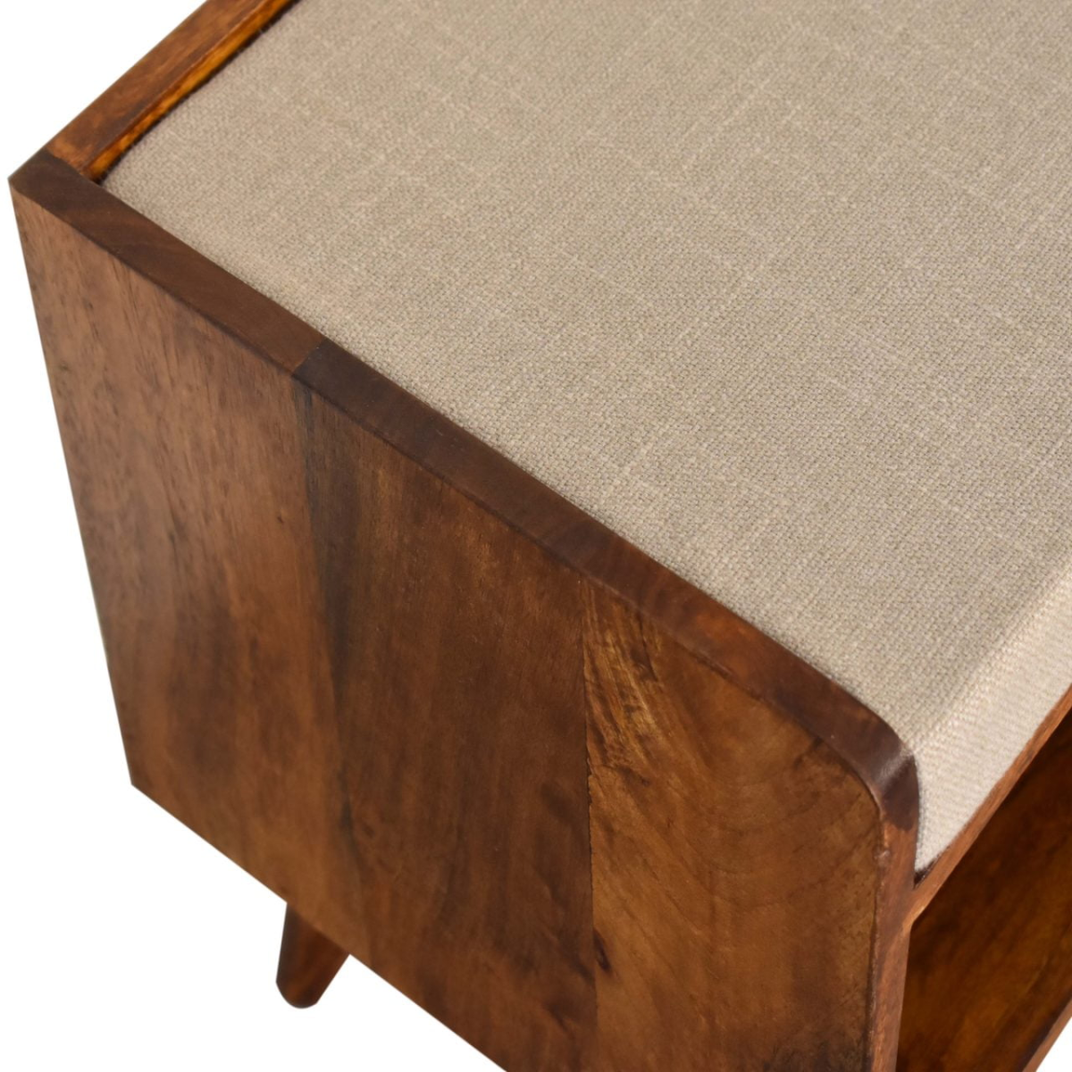 Artisan Furniture Solid Wood Mud Linen Nordic Storage Bench