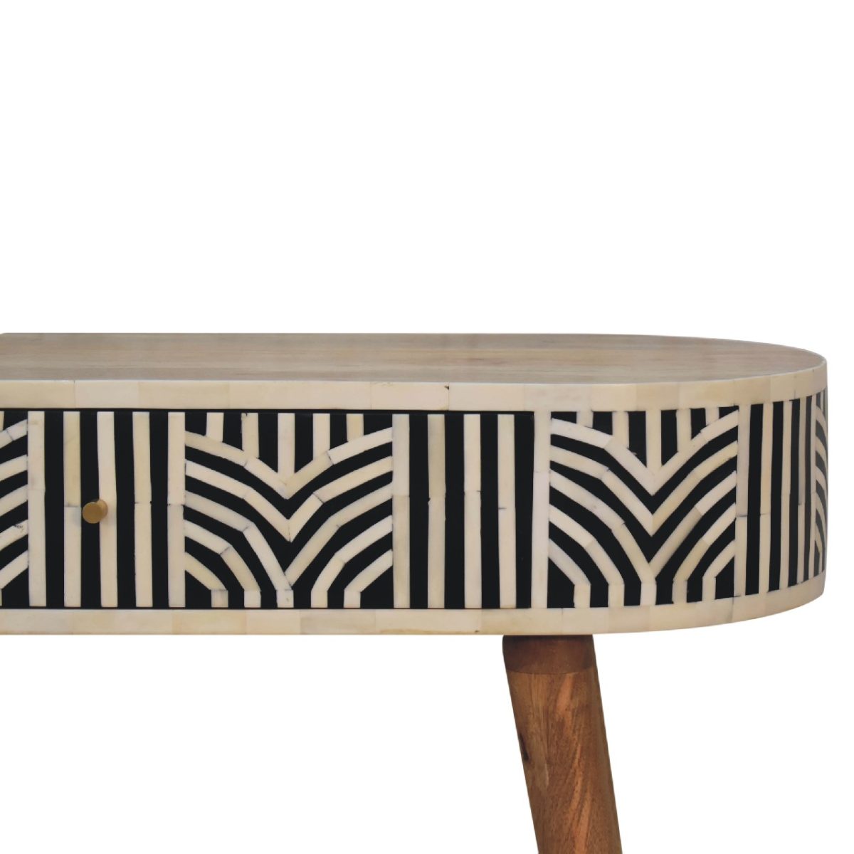 Artisan Furniture Solid Wood Edessa Bone Inlay Console Table