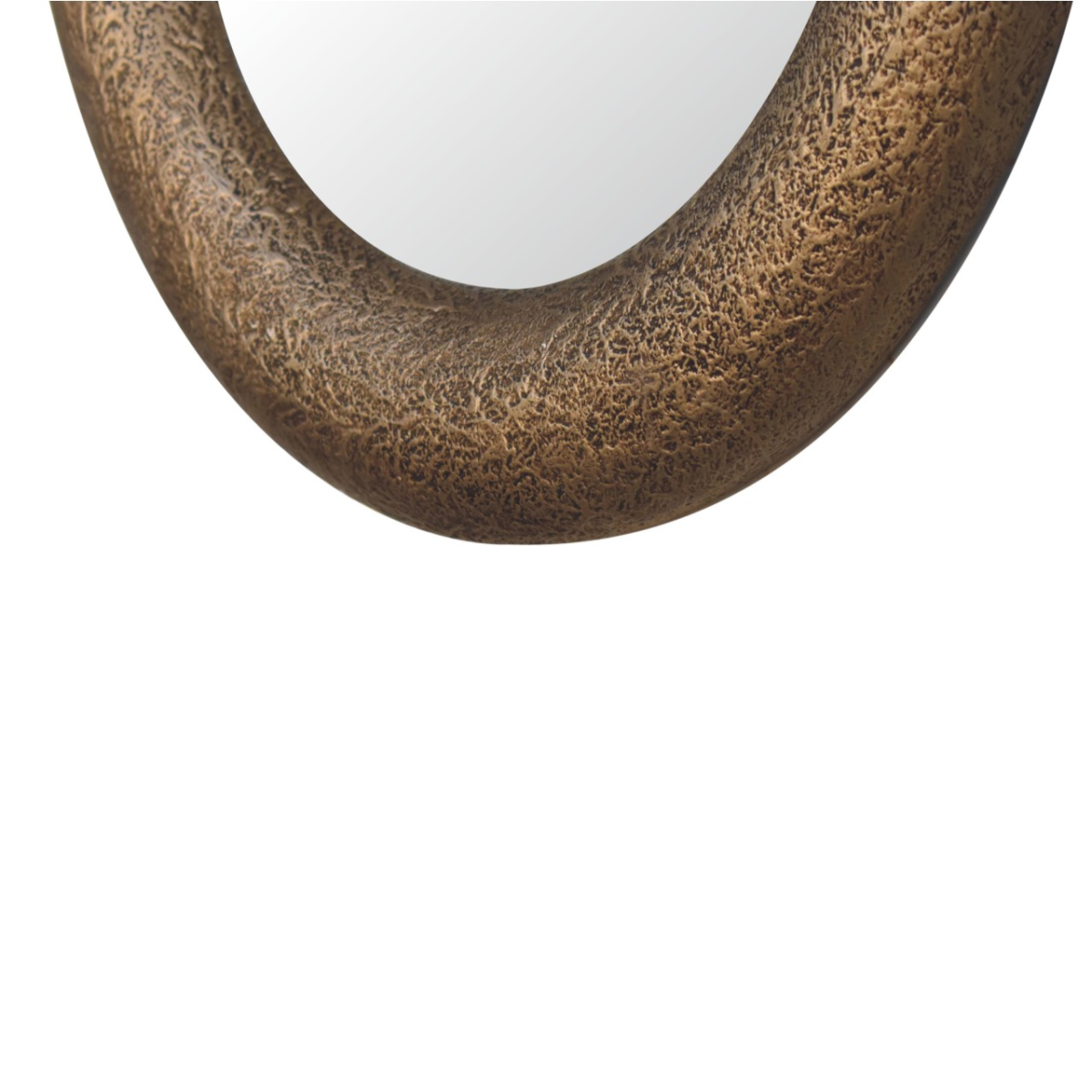 Artisan Furniture Round Metallic Hammered Mirror