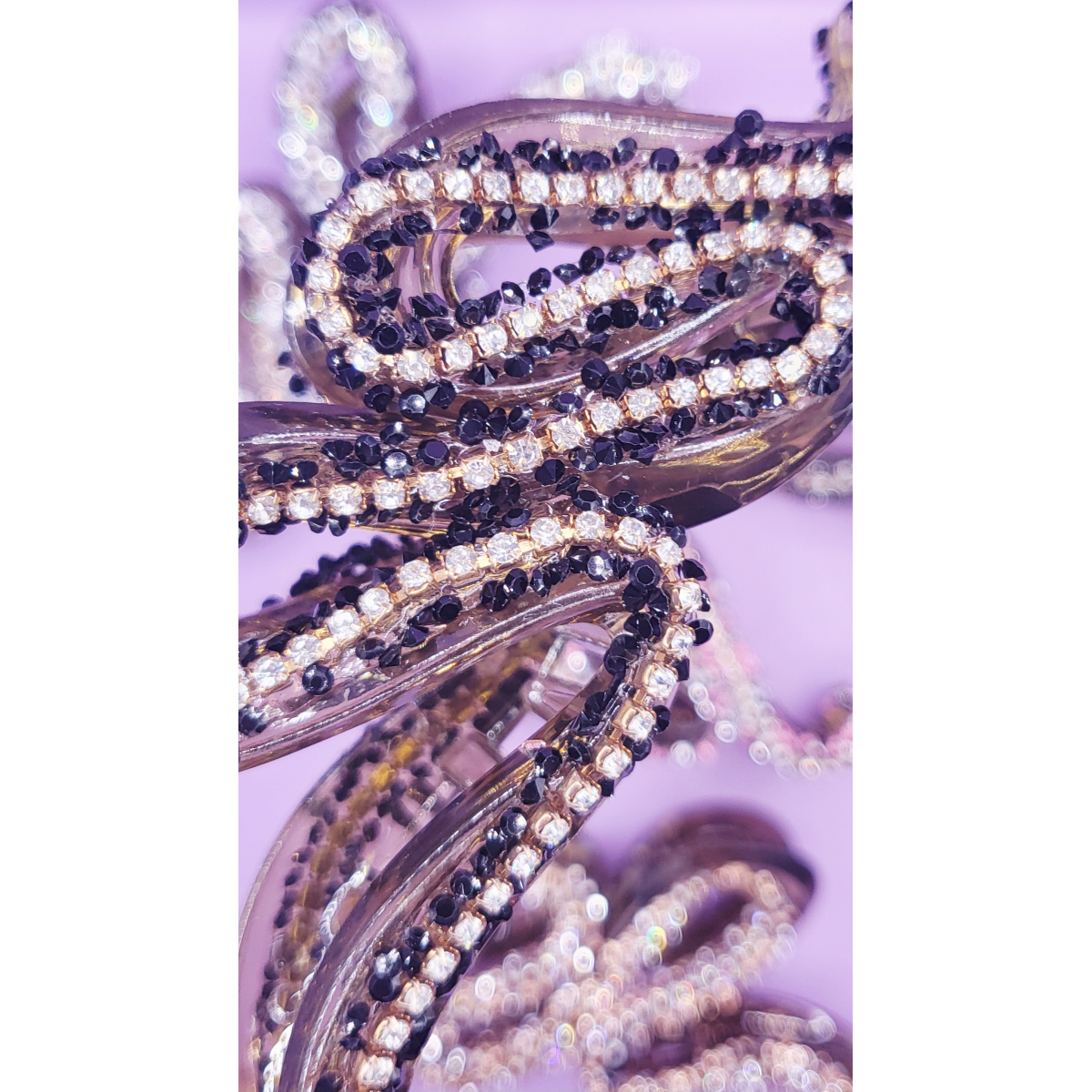 Swirl Rhinestone Sparkly Hair Clamps Pack of 12