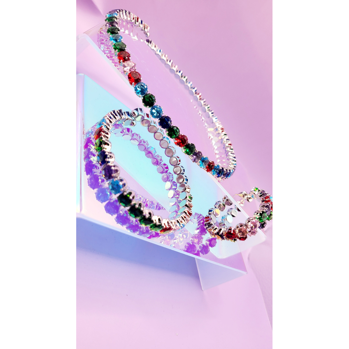 Aura Crystal Trio Choker, Bracelet & Earrings