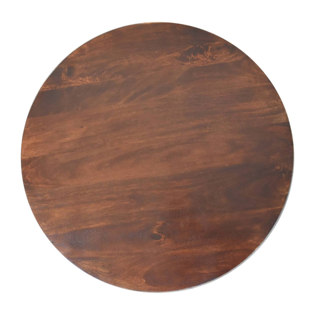 Artisan Furniture Solid Wood California Walnut Central Table with Ball Feet, Dark Brown