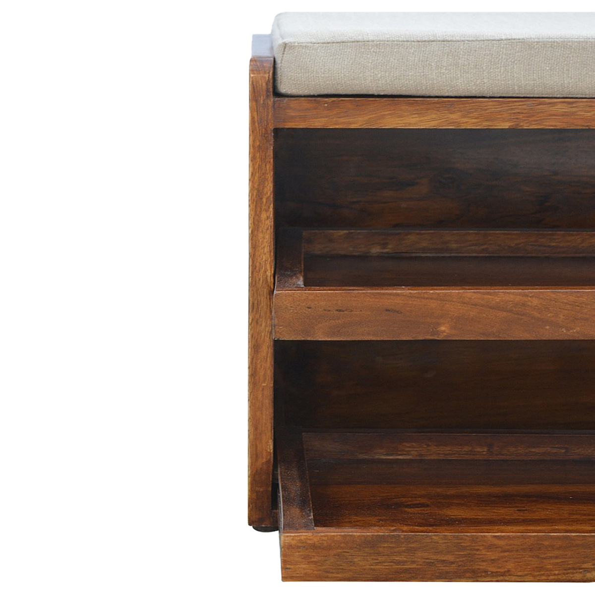 Artisan Furniture Solid Wood Mud Linen Pull out Shoe Bench