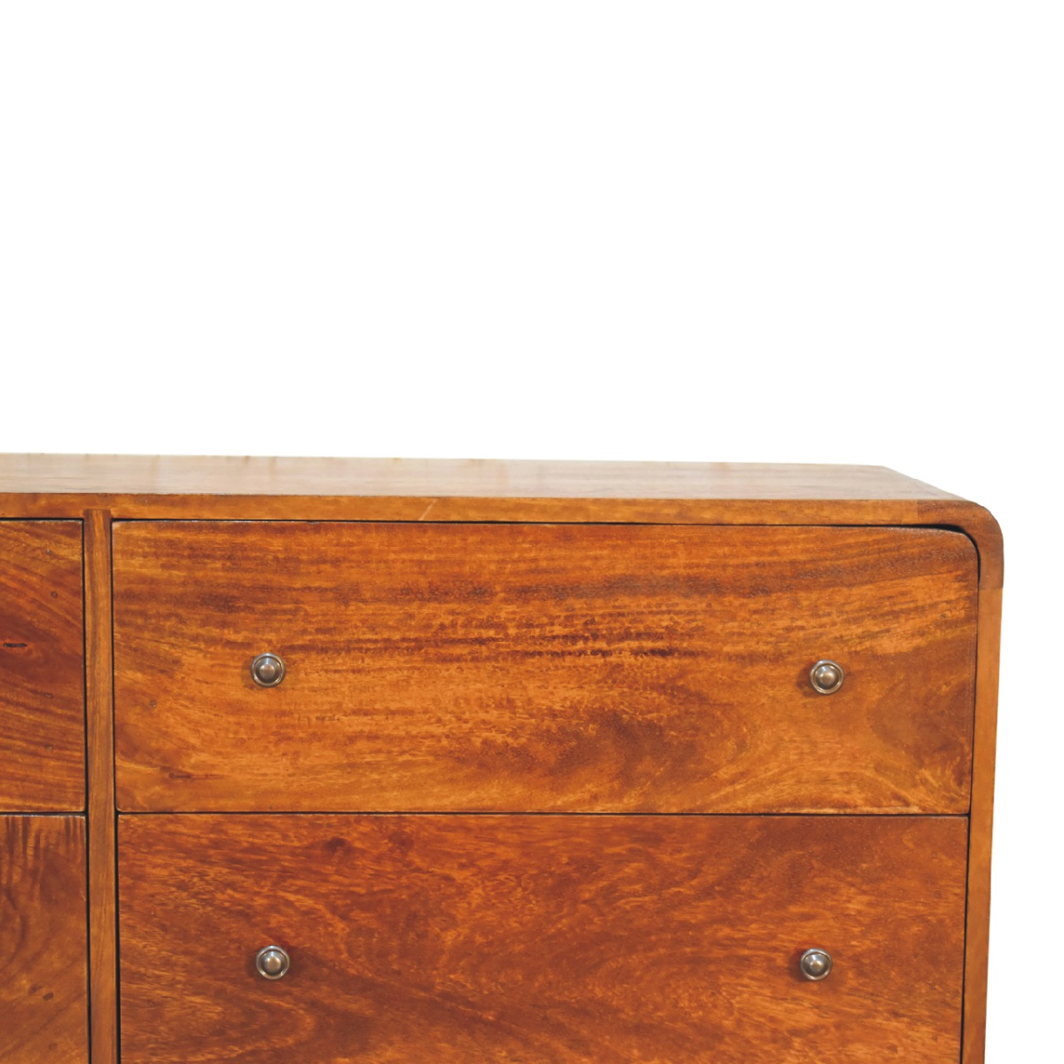 Artisan Furniture Solid Mango Wood Large Curved Chestnut Chest