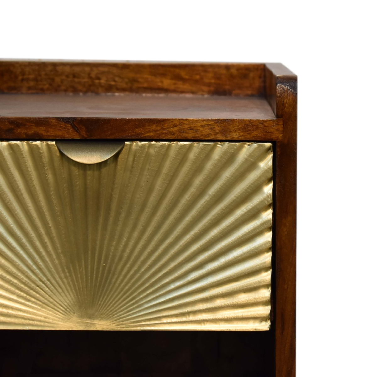 Artisan Furniture Solid Wood Mini Manila Gold 1 Drawer Bedside