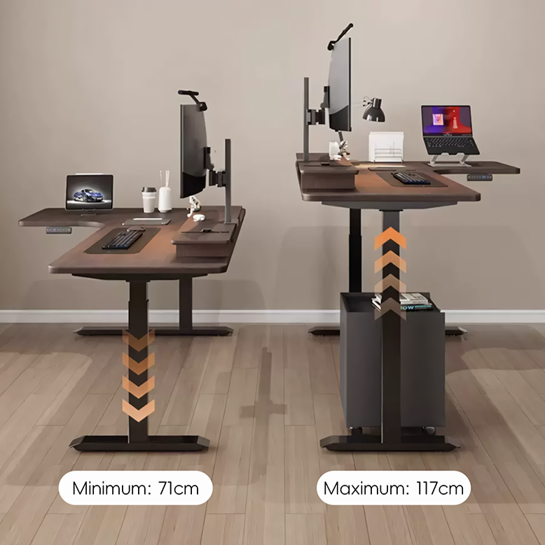 Smart Electric Standing Office Desk, Computer Corner Desk
