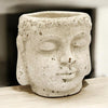 17CM CREAM CEMENT BUDDHA FLOWER POT