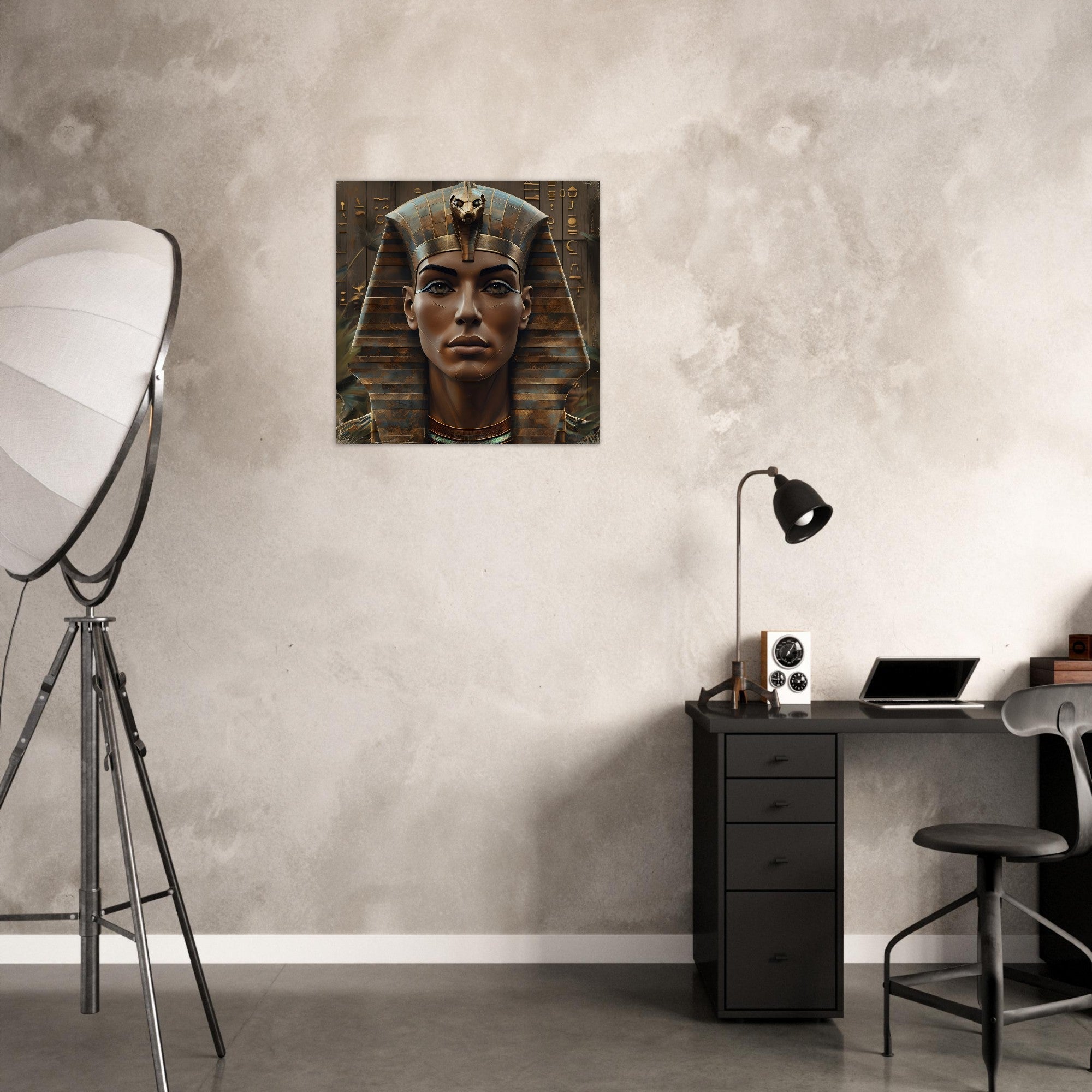 Retro Futurism Pharaoh Poster – Stylish Egyptian Wall Art | Bold Modern Decor