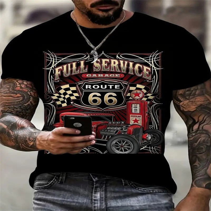 3D Printed Animal Style Vintage Quick-dry T-shirt