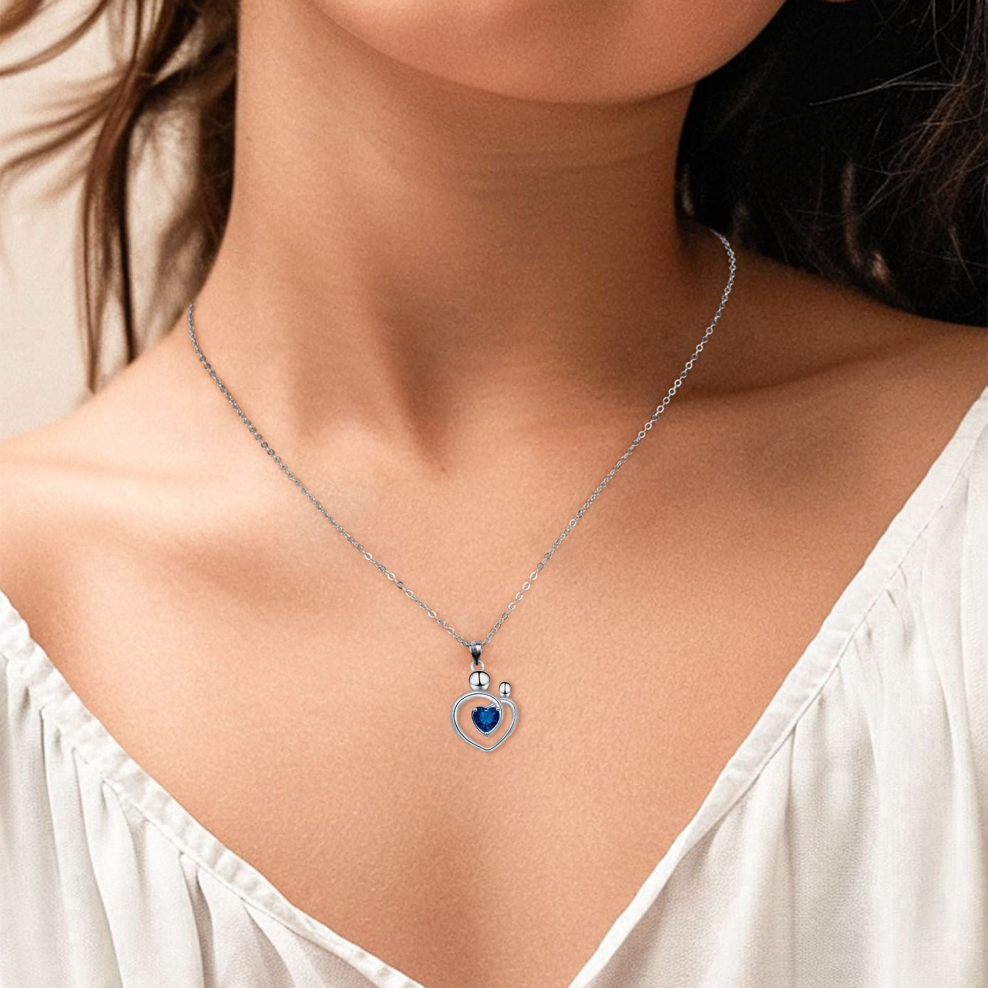 Mother's Day Gift Mother And Child Necklace Clavicle Chain High Sense
