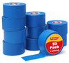 Fyguard 10 Rolls Blue Painters Tape, 48mm x 50m Wide Masking Tape General Purpose Decorators Tape Heat Resistant for Painting Work Renovations DIY