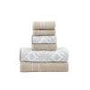 Modern Threads Capri 6-Piece Reversible Yarn Dyed Jacquard Towel Set - Bath Towels, Hand Towels, & Washcloths - Super Absorbent & Quick Dry - 100%