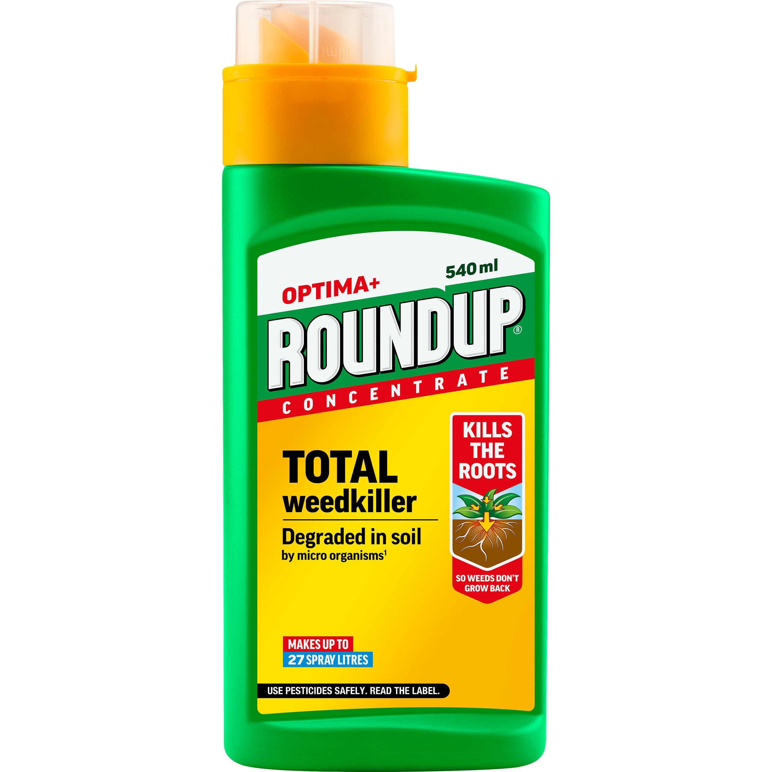 Roundup Optima+ Total Weedkiller, Concentrate, 540 ml