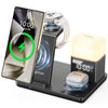 Augnner 6 in 1 Upgraded Wireless Charging Station for Samsung with Alarm Clock & 3-Color Light | 15W Fast Charger for Galaxy S25 S24 Ultra Fold6/5