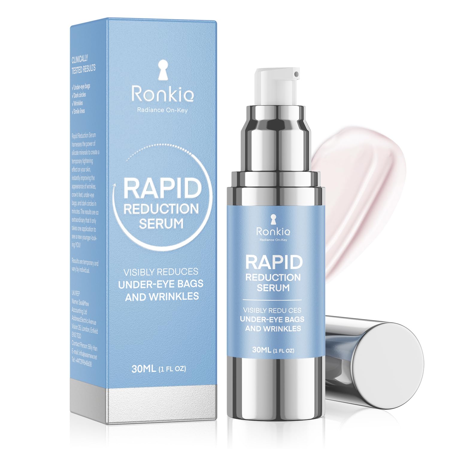 Instant Face and Eye Lift Cream: Rapid Reduction Eye Serum Firms Under Eye Bags and Wrinkles for Middle-aged Women Before Dating & Work 1 Fl.oz