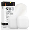 Koji White Kojic Acid & Glutathione Skin Brightening Soap for Body & Face Exfoliating, Hydrating and Cleansing Bar for Reduce the Appearance of Fine