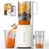 AOBOSI Juicer Machines, 135mm Feed Chute Cold Press Juicer for Whole Fruits and Vegetables - 1.5L Capacity 200W Slow Juicer with Upgraded Auger,