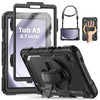SEYMCY Case for Samsung Galaxy Tab A9 8.7 inch 2023, Full Body Shockproof with Screen Protector, 360? Rotating Hand Strap & Stand, Shoulder Strap for