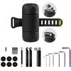 BONE】Portable Bike Repair Capsule, 14-in-1 Bicycle Repair Tool Kit, Mountain/Road Bike maintenance with Tire Pump & Wrench Tool Kit, Bike Accessories for Cycling, Emergency Bike Repair Bag