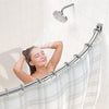 Strength Enemy Adjustable Curved Shower Curtain Rod Rustproof Expandable Stainless Steel Metal Shower Rod 110-180cm Telescoping Design Exquisite