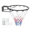 VEVOR Basketball Rim, Wall Door Mounted Basketball Hoop, Heavy Duty Q235 Basketball Flex Rim Goal Replacement with Net and Double Spring, Standard 18"