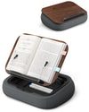 Viozon Book Holder for Reading in Bed,with Storage,Lap Desk,for A3~A5 Book&7~15" Tablet/Laptop,Beanbag Reading Pillow,Page Holder, Multi-Angle Book