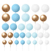 The Baked Studio - 32 Pieces Cake Decorating Balls With 4 Sizes In Pack - White, Gold, Light Blue & Blue (Mixed Colour Bundle 1)
