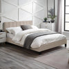 Julian Bowen Rosa Cream Velvet Upholstered 150cm King Bed