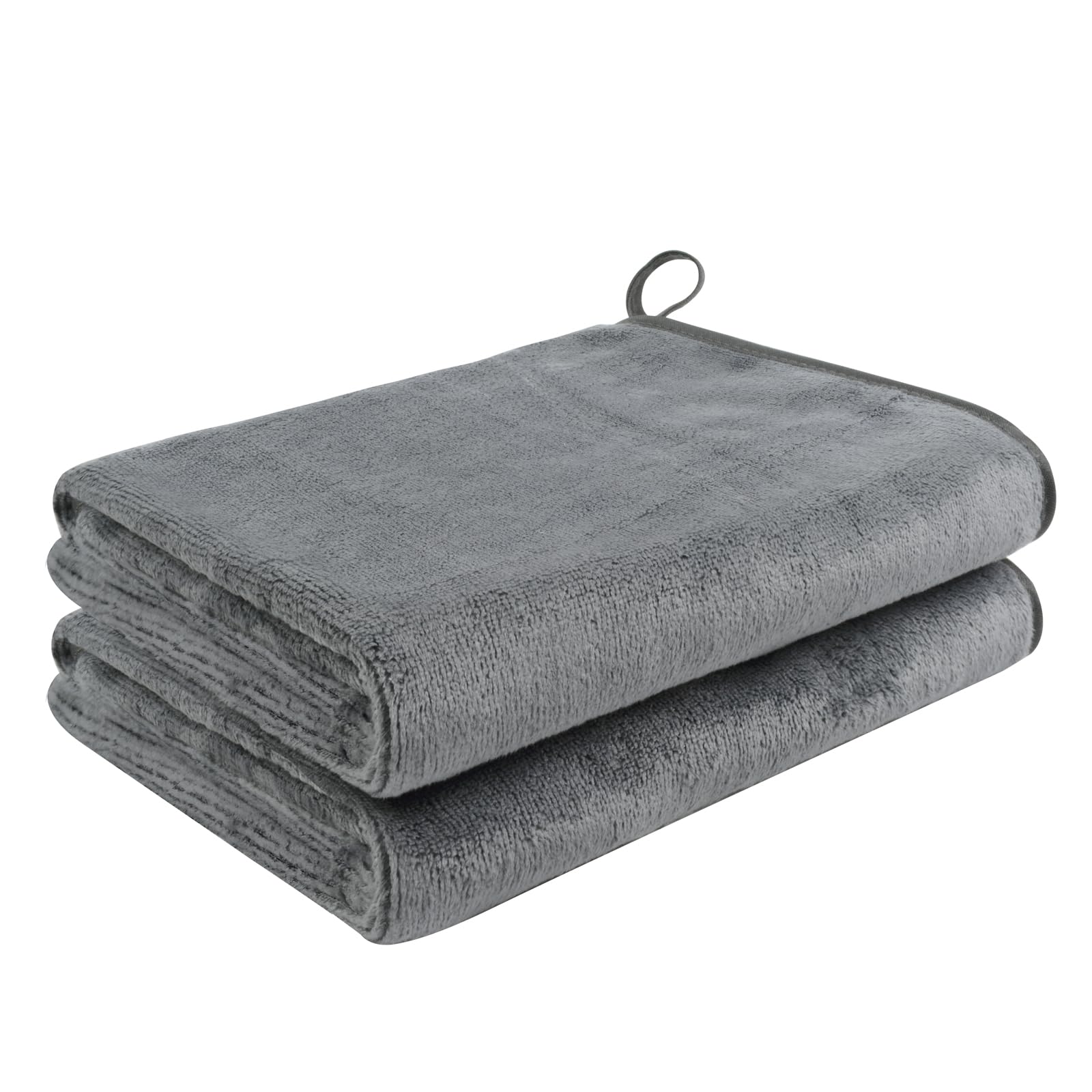 VIVOTE Microfiber Hand Towel with Hanging Loop, Absorbent & Quick Drying Hand Towels, Kitchen Tea Towels, Multi-purpose Towel for Bathroom, Gym,