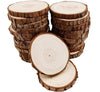 Unfinished Natural with Tree Bark Wood Slices 30 Pcs 6-7cm Disc Coasters Wood Coaster Pieces Craft Wood kit Circles Crafts Christmas Ornaments DIY