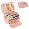Travel Makeup Bag, Portable Cosmetic Bag with Makeup Brush Organiser Large Capacity Make up Case Water-Resistant Toiletry Bag for Women Travel