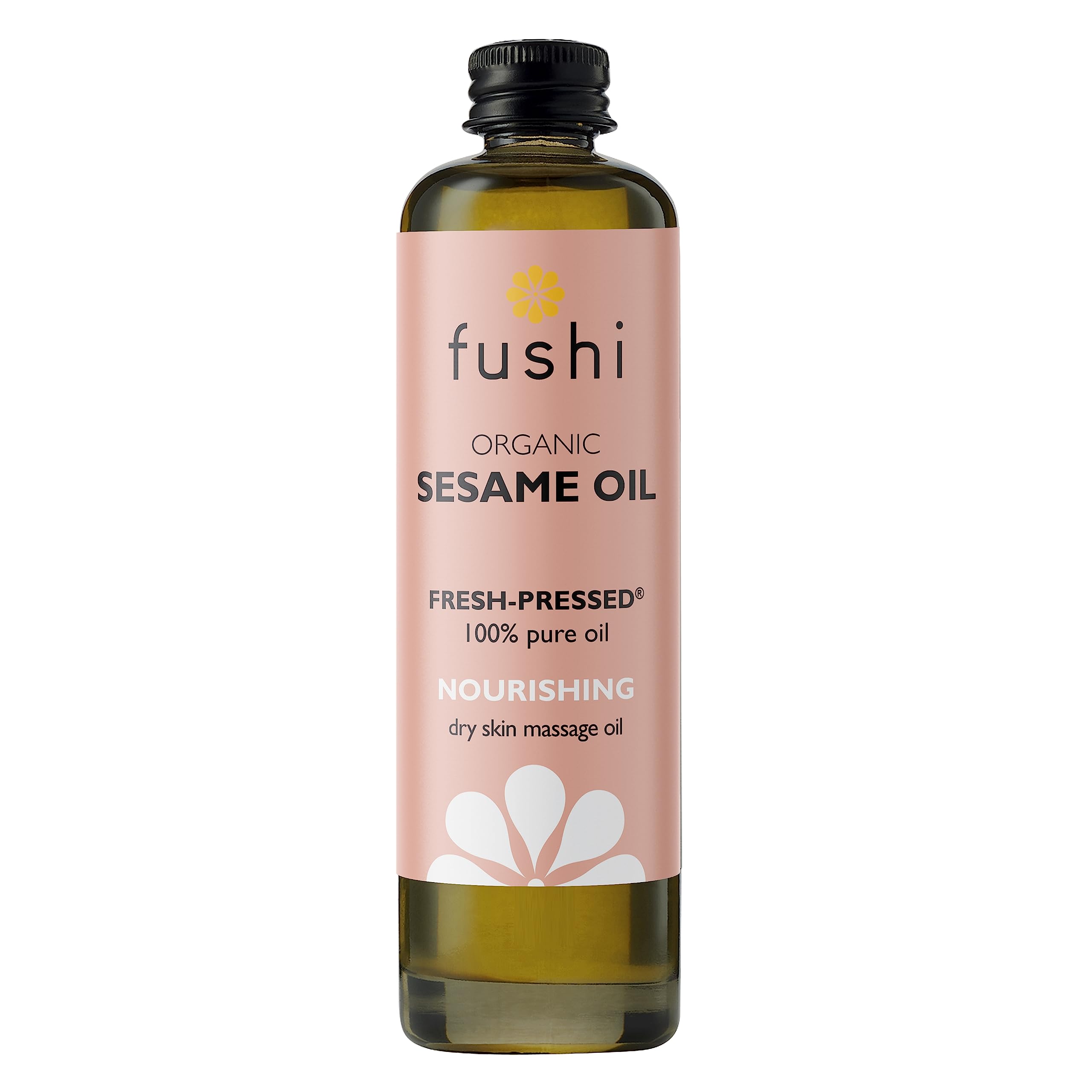 Fushi Organic Sesame Oil 100ml | Virgin & Fresh-Pressed |Rich in Vitamin E, B & Complex Minerals | Best for Scars, Dry Skin & Fine Lines | Ethical &
