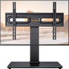 PERLEGEAR Universal TV Stand for 32-80 Inch LCD LED TVs - Height Adjustable With Tempered Glass Base & Cable Management, Swivel Stand Up to 45kg, Max