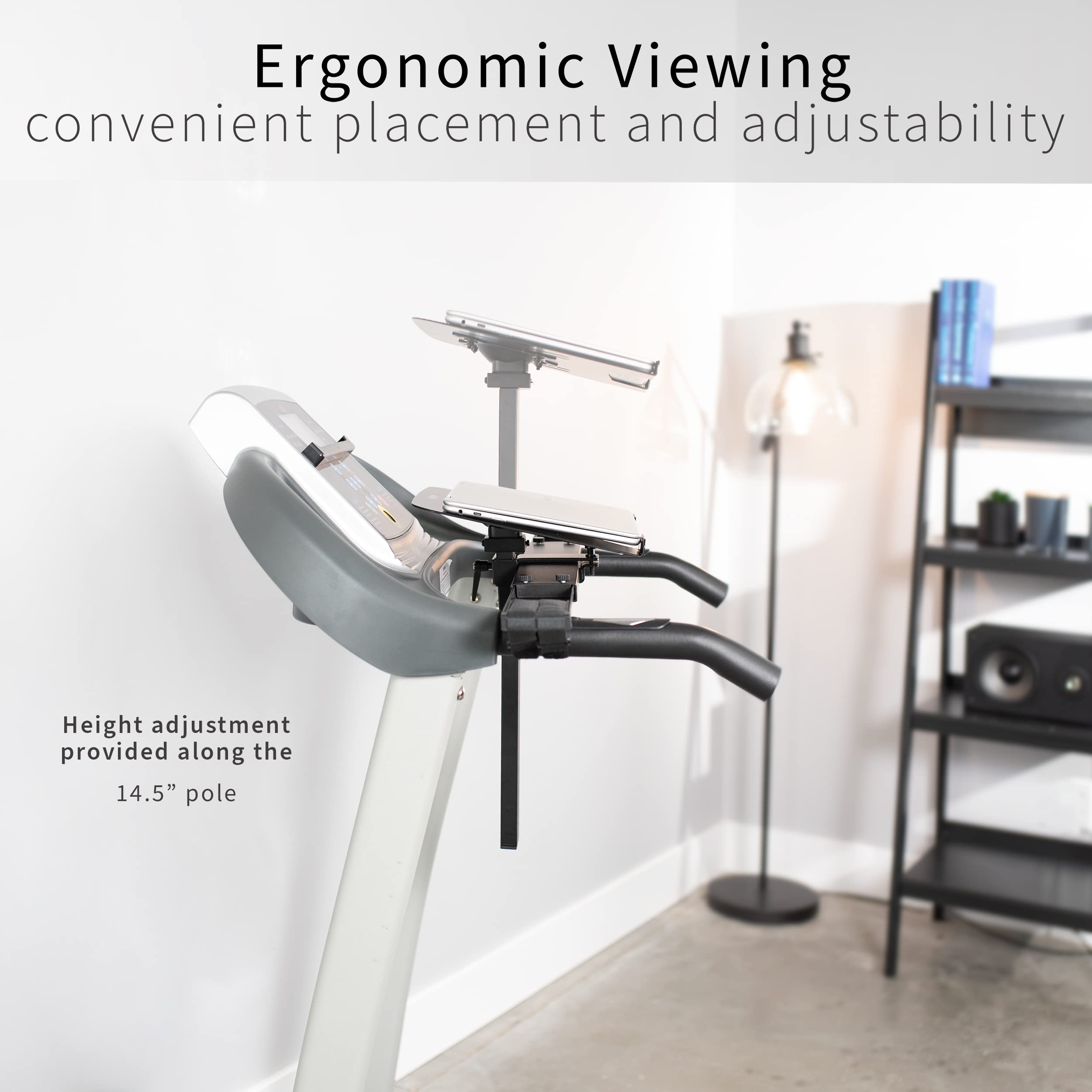 VIVO Universal Laptop Treadmill Desk, Adjustable Ergonomic Notebook Mount Stand for Treadmills Stand-TDML1