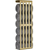 simpletome Towel Storage Rack Adjustable Height Wall Mount Bathroom Shelf Organizer Carbon Steel (Warm Gold)