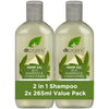 Dr Organic Hemp Oil 2 in 1 Shampoo and Conditioner Pack of 2 x 265ml, Paraben & Sulphate Free for Women & Men, Natural, Vegan, Organic