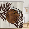 Hnmdmyi Boho Shower Curtain 180x180, Abstract Brown Leaf Shower Curtains Mid Century Modern Minimalistic Geometric Aesthetic Art Bathroom Curtains
