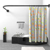 Misounda Shower Curtain Rail Rod L Shape, Adjustable Shower Curtain Rail 75x115 cm, Stainless Steel Curved Shower Rail,Black Shower Pole with