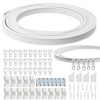 5 Meters 16.4ft Bendable Ceiling Mounted Curtain Rails and Fittings, Flexible Curved Ceiling Curtain Tracks for Bay Window Room Divider RV Shower